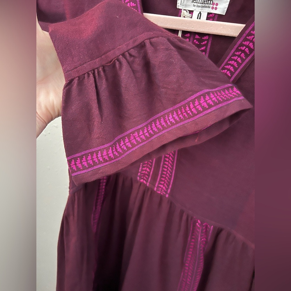 lemlem Hanna Cotton Blend Cover-Up Dress New - Picture 12 of 13